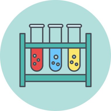 Test tübü simgesinin vektör illüstrasyonu
