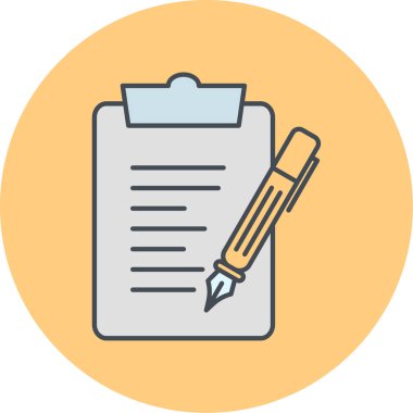 Belge simgesinin vektör illüstrasyonu