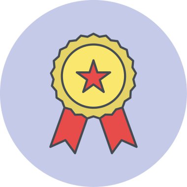 Madalya. Web simgesi basit illüstrasyon