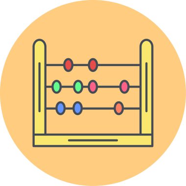 Abaküs. Web simgesi basit illüstrasyon