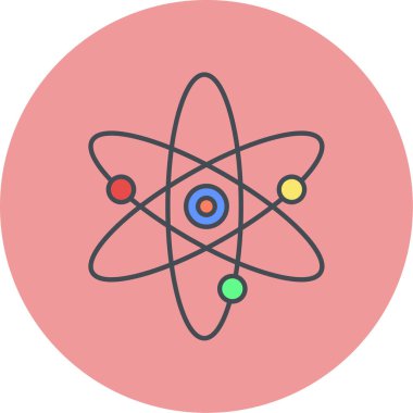 atom simgesi vektör illüstrasyonu