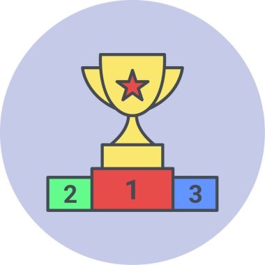 Kazanan podyum. Basit illüstrasyon