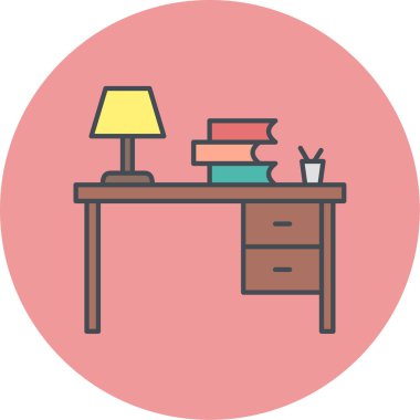 Masa lambası simgesi. vektör çizim