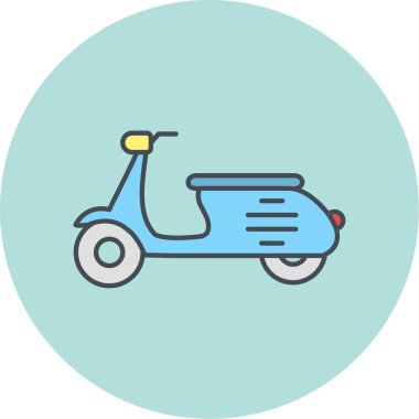 scooter simgesi vektör illüstrasyonu