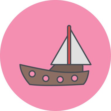 Tek geminin vektör çizimi