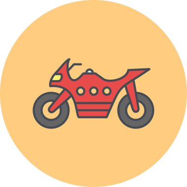 Motorsiklet. Web simgesi basit illüstrasyon