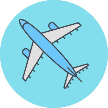 uçak ikonu vektör illüstrasyonu