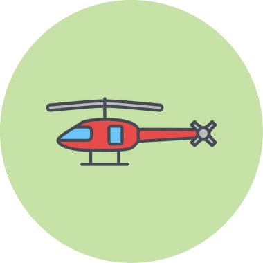 Helikopter. Web simgesi basit illüstrasyon