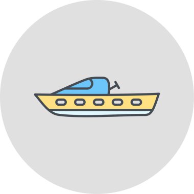 Gemi simgesi vektör illüstrasyonu