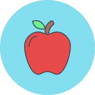 elma ikonu vektör illüstrasyonu