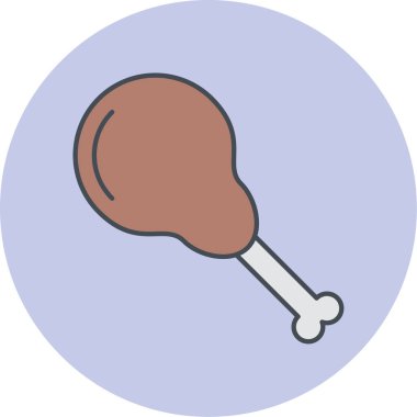 tavuk budu simgesi, vektör illüstrasyonu