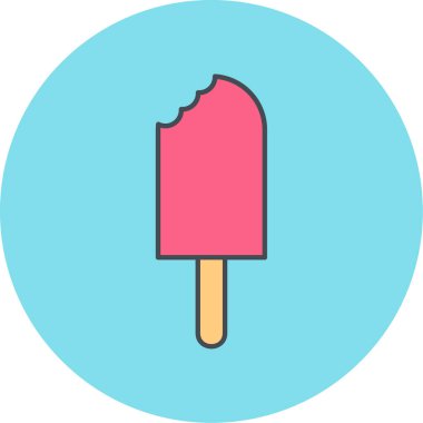 Dondurma simgesinin vektör illüstrasyonu