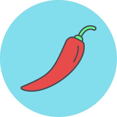 Chili biberi ikonu. Vektör illüstrasyonu