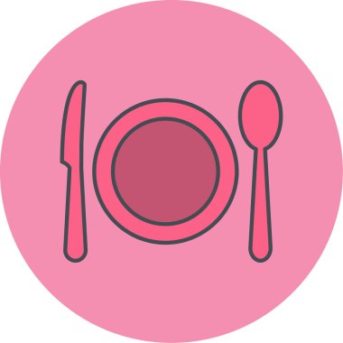 kaşık ikonu vektör illüstrasyonu