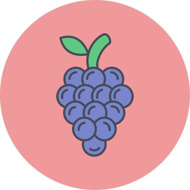 Üzüm simgesinin vektör illüstrasyonu