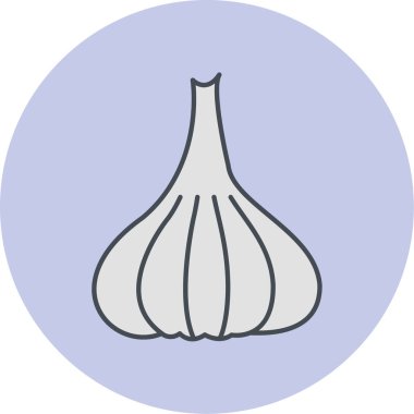 Sarımsak ikonu vektör illüstrasyonu