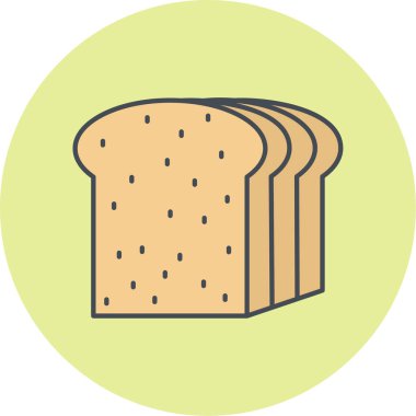 ekmek ikonu vektör illüstrasyonu