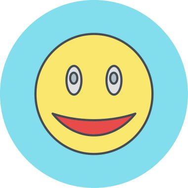 Mutlu bir gülümseme simgesinin vektör çizimi