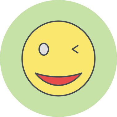 Mutlu yüz simgesinin vektör illüstrasyonu