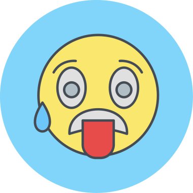 Üzgün bir yüzün vektör çizimi