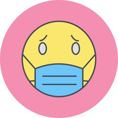 yüz maskesi simgesi. vektör illüstrasyonu