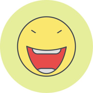 Mutlu bir yüzün vektör çizimi