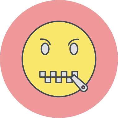 Bir yüz simgesinin vektör illüstrasyonu