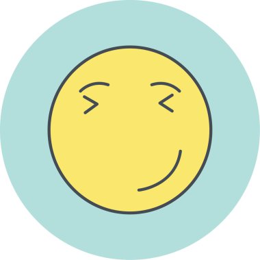 Bir gülen simgenin vektör çizimi