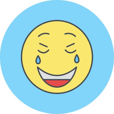 Mutlu bir gülen yüzün vektör çizimi