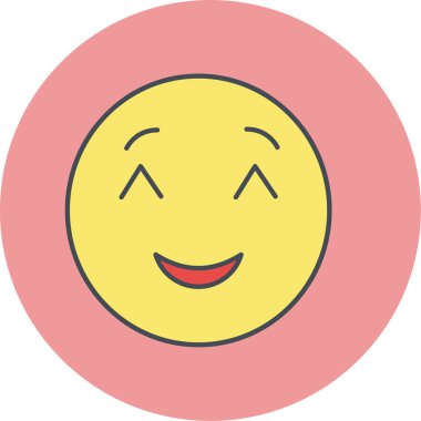 Mutlu bir yüzün vektör çizimi