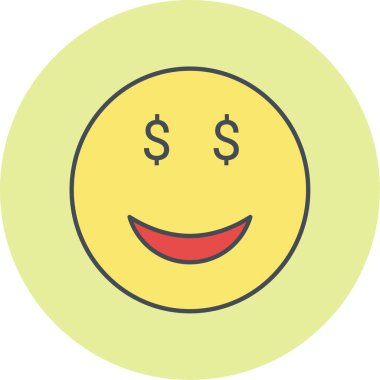 Mutlu bir gülümsemenin vektör çizimi