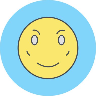 Mutlu bir gülümseme simgesinin vektör çizimi