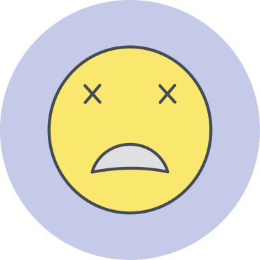 Üzgün bir yüzün vektör çizimi