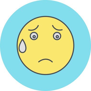 Bir yüz simgesinin vektör illüstrasyonu