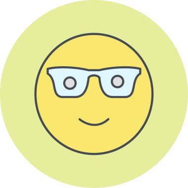 Bir yüz simgesinin vektör illüstrasyonu