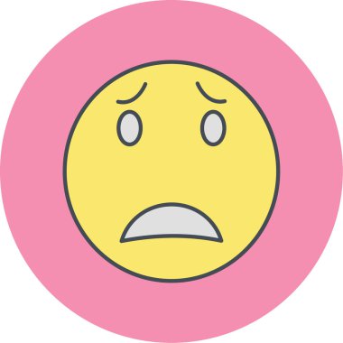 Üzgün bir yüzün vektör çizimi