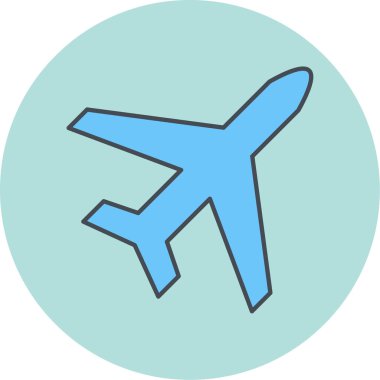 uçak ikonu vektör illüstrasyonu