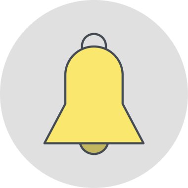 Çan simgesinin vektör illüstrasyonu