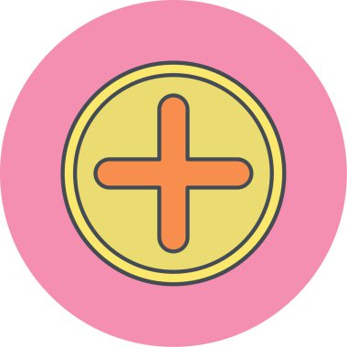 Artı simge vektör illüstrasyonu