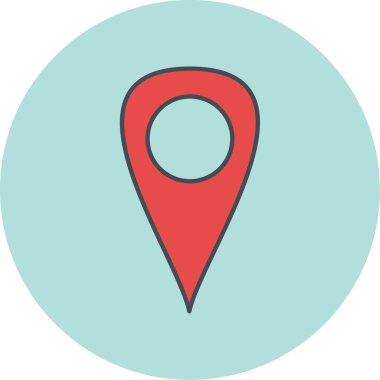 konum simgesi vektör illüstrasyonu