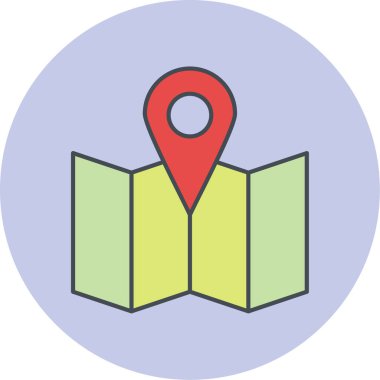 konum. Web simgesi basit illüstrasyon