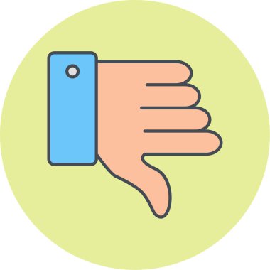 Hoşlanmıyorum. Web simgesi basit illüstrasyon