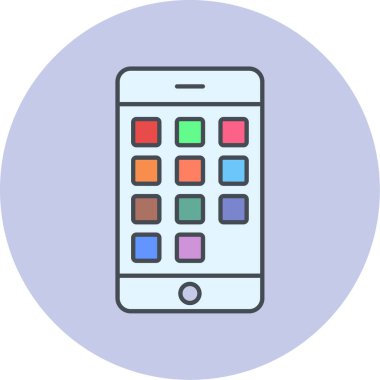 Cep telefonu. Web simgesi basit illüstrasyon