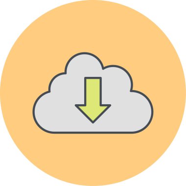 bulut simgesi, vektör illüstrasyonu