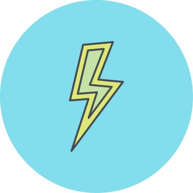 Şimşek simgesinin vektör illüstrasyonu