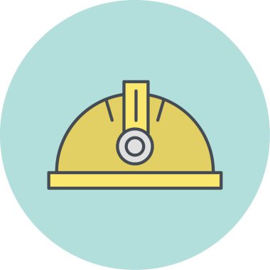 Kask simgesi vektör illüstrasyonu