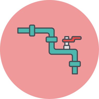 Modern su musluk simgesinin vektör çizimi