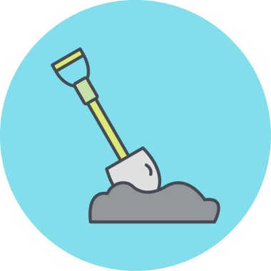 Kürek. Web simgesi basit illüstrasyon