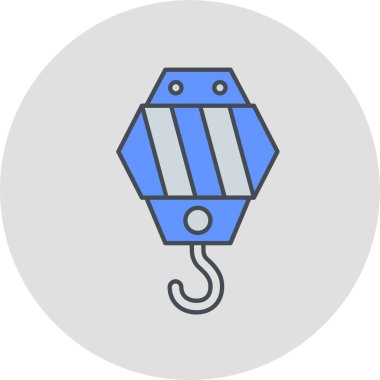 Vinç kancası ikonu. vektör illüstrasyonu