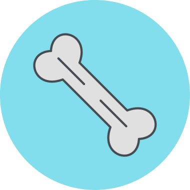 Kemik simgesi vektör illüstrasyonu